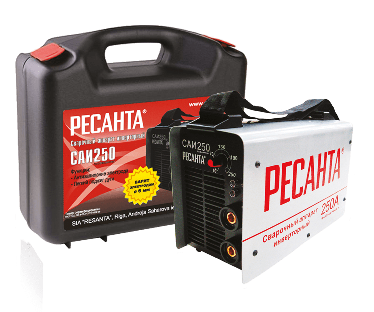 Инвертор сварочный САИ 250 Ресанта 656