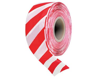 Лента оградительная красно-белая