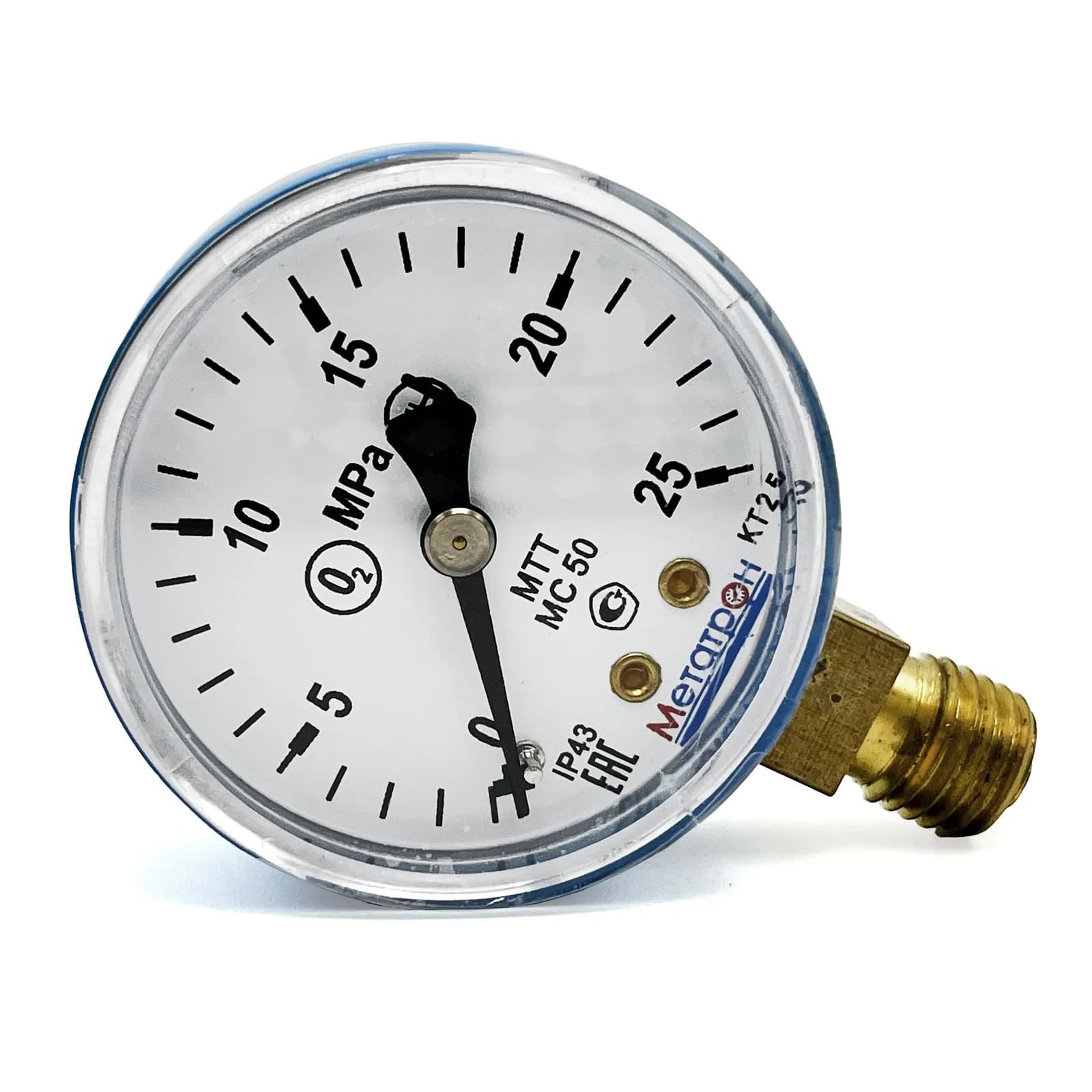 Манометр М12*1,5 кислородный 0-25 МПа