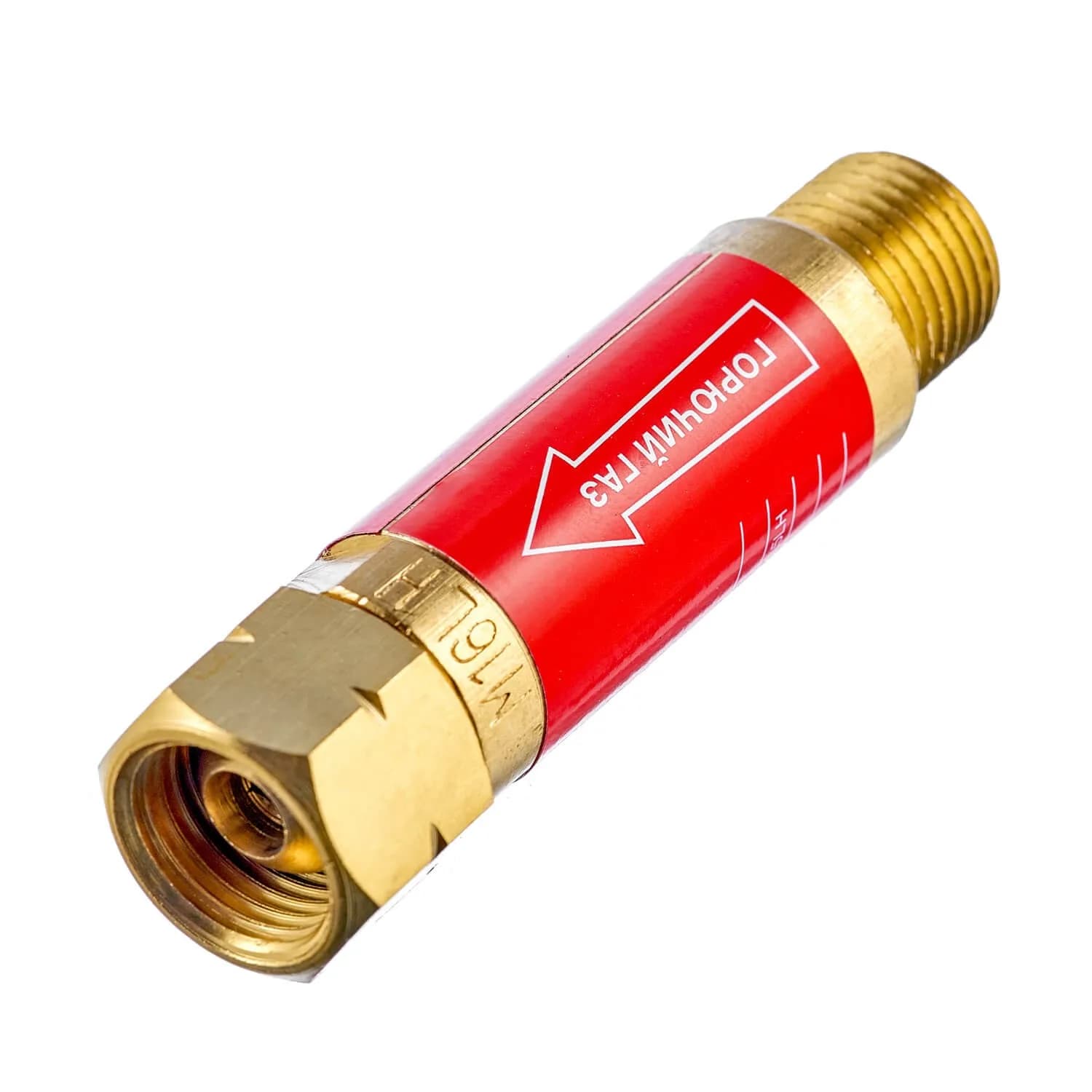 Клапан огнепреградительный горючий газ (КОГ, резак/горелка, М16*1,5LH)