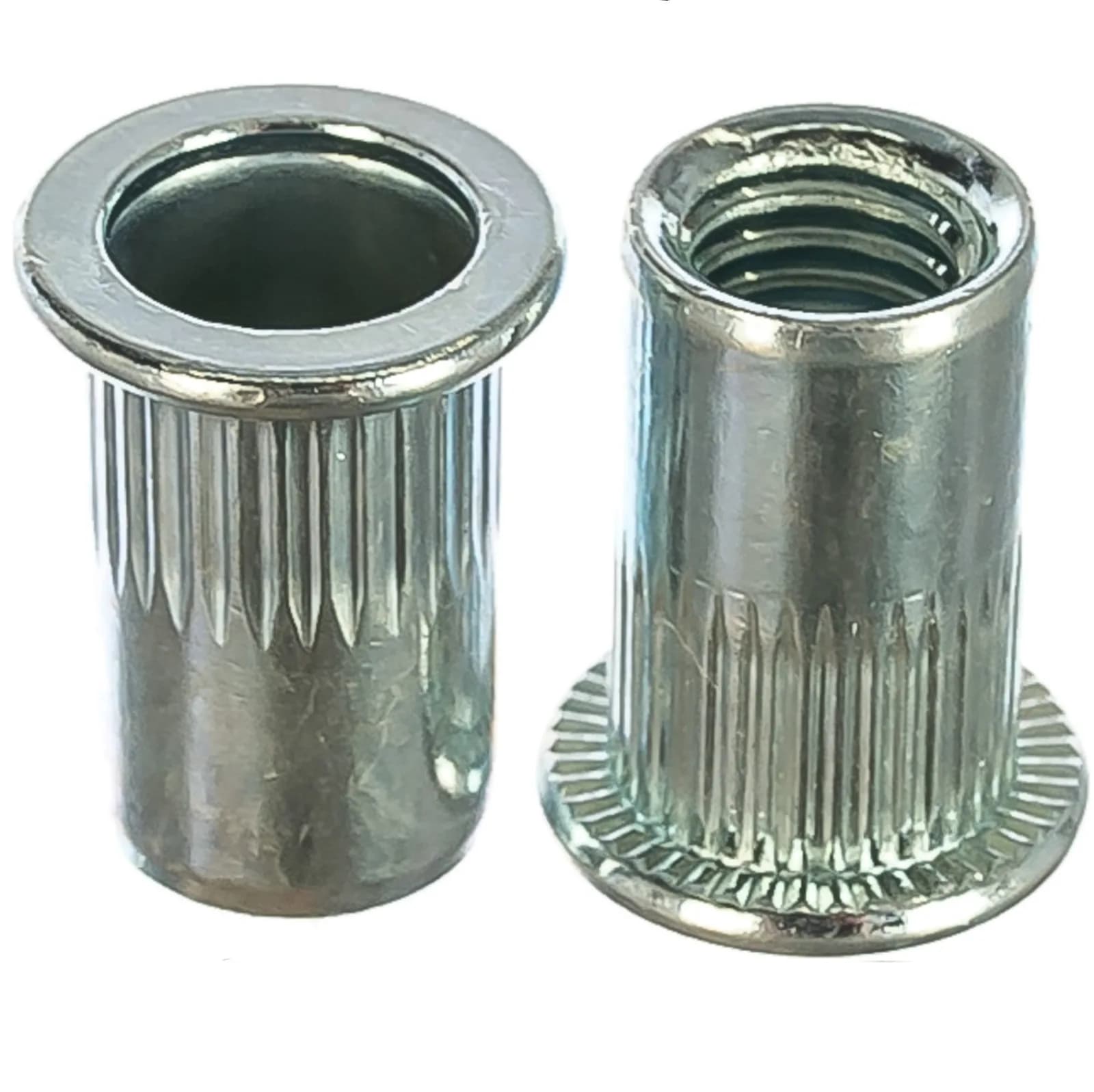 Заклепка резьбовая цилиндрическая насечкой стандартный бортик