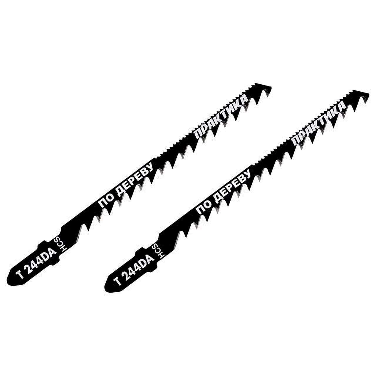 Пилки для лобзика T244D (2шт) д/древес,ДСП h=8-60mm, быстр.фигурн.распил Runex 555111-2