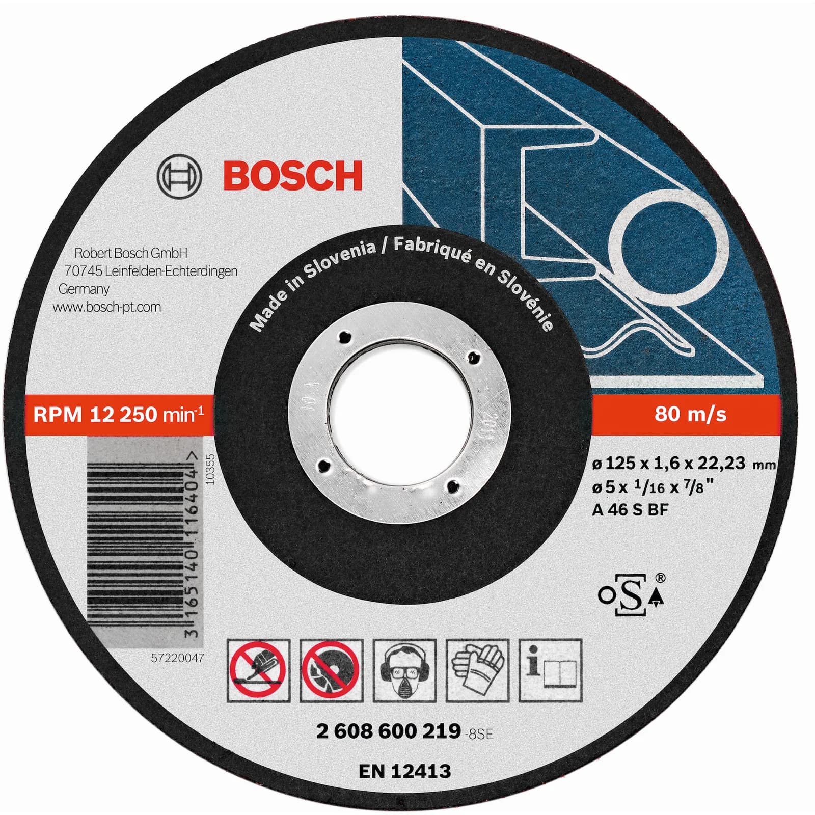 Круг отрезной 125*1,0*22,2 нерж. (Bosch)