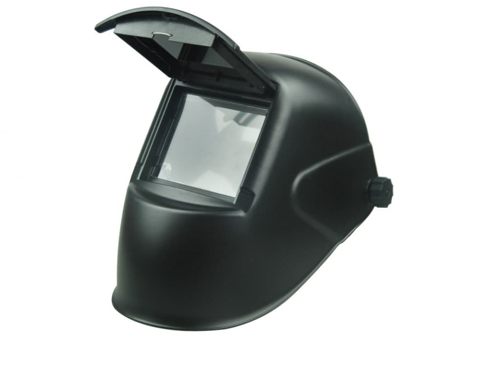 Маска сварщика Гладиатор черная с откидным стеклом